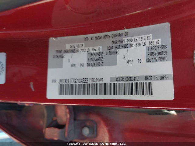 JM1DKBD77G0104333 Mazda pe