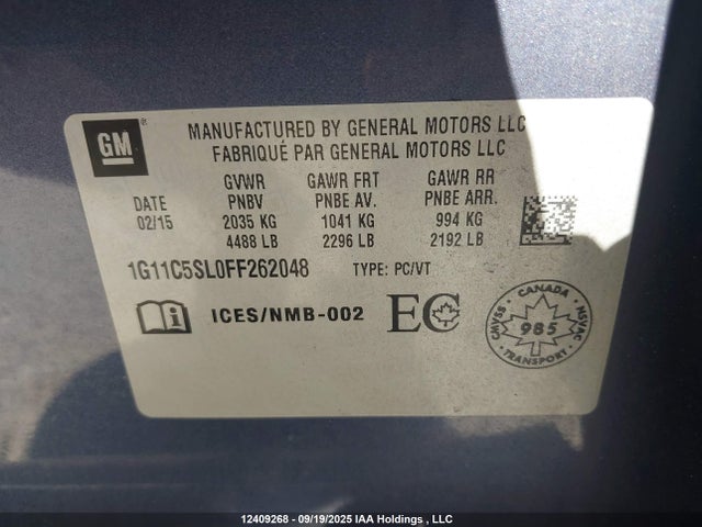Chevrolet lkw 2015 1G11C5SL0FF262048 Image 18