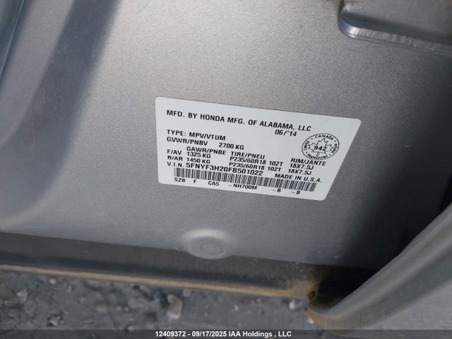 Honda j35z4 2015 5FNYF3H20FB501022 Image 17