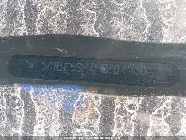 12409384 :رقم المزاد ، 3G1BE5SM4HS504930 vin ، 2017 Chevrolet Cruze Lt مزاد بيع