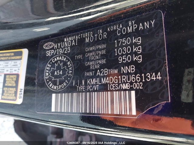 Hyundai mpi nu pe 2024 KMHLM4DG1RU661344 Image 9