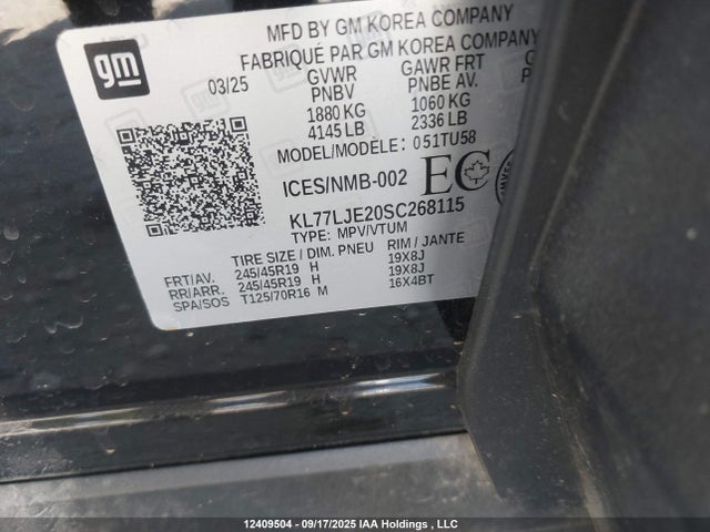Chevrolet lih 2025 KL77LJE20SC268115 Image 9