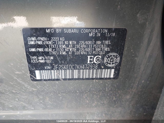 JF2SKEDC7KH477938 Subaru naturally aspirated c5