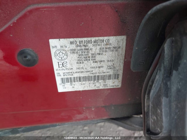 Ford 2016 2016 2FMPK3J89GBC55037 Image 9