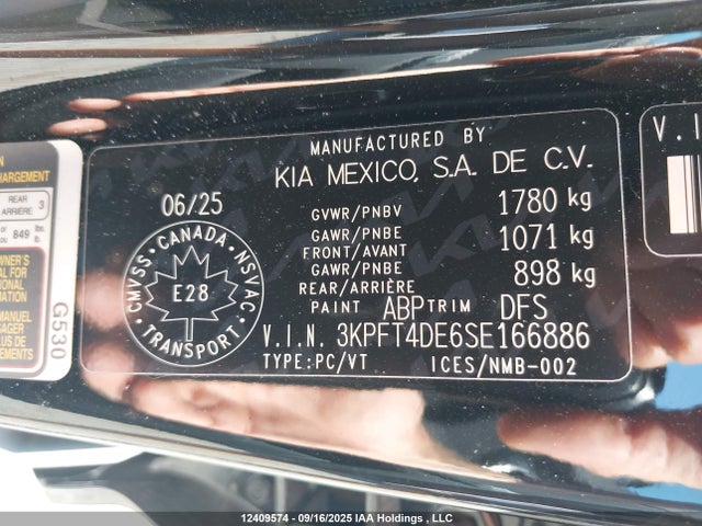 3KPFT4DE6SE166886 KIA k4