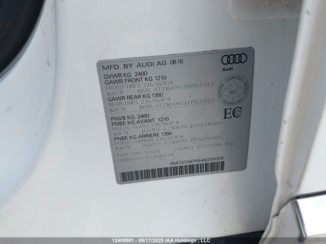 Audi 3.0t 2017 WA1V2AFP6HA035006 Image 9