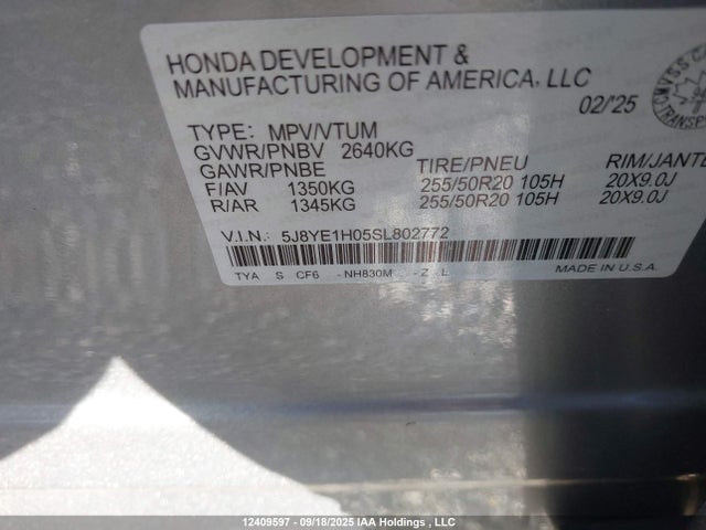 5J8YE1H05SL802772 Acura MDX A-SPEC