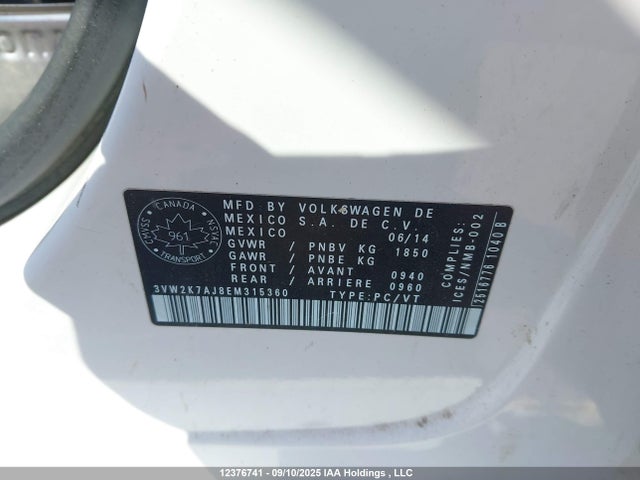 Volkswagen Jetta 2014 3VW2K7AJ8EM315360 Image 9