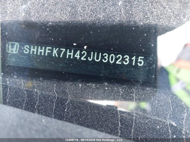SHHFK7H42JU302315 Honda l15ba