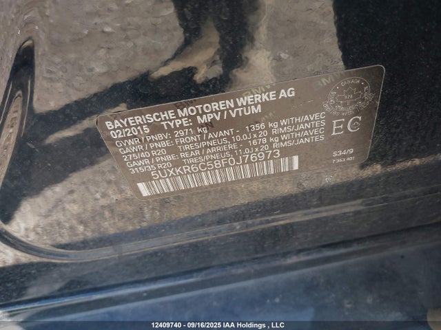 5UXKR6C58F0J76973 BMW 2015