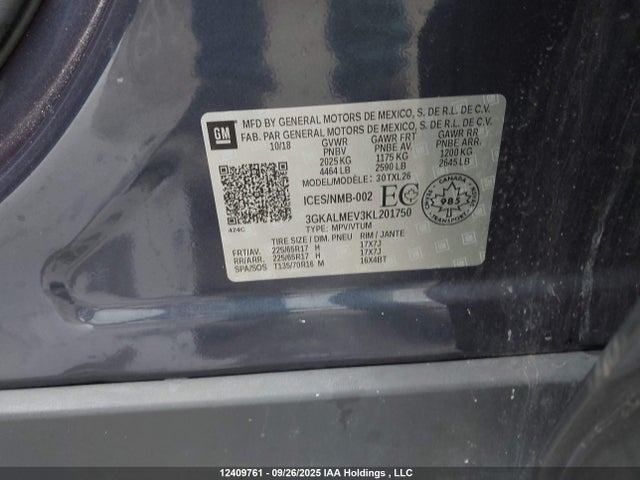 3GKALMEV3KL201750 GMC lyx - direct injection, vvt, fgt, turbo, alum, gen 1