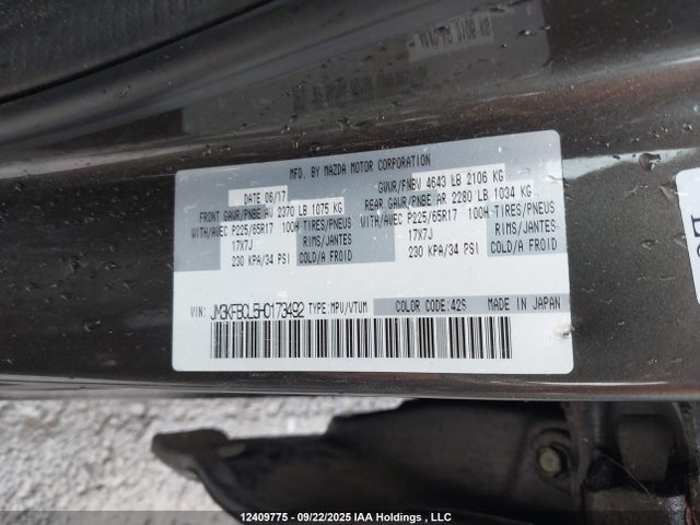 Mazda py 2017 JM3KFBCL5H0173492 Image 9