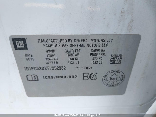 1G1PC5SBXF7252932 Chevrolet LUV