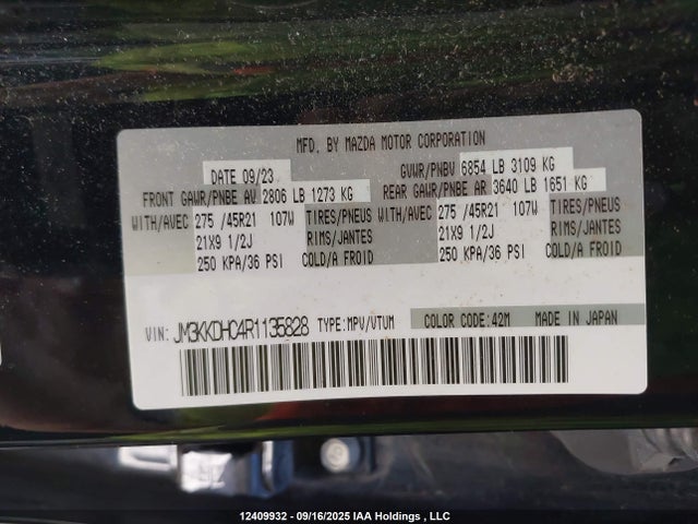JM3KKDHC4R1135828 Mazda h3