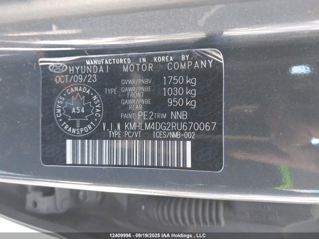 Hyundai mpi nu pe 2024 KMHLM4DG2RU670067 Image 9