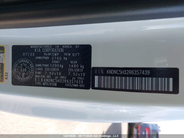 KNDNC5H32R6357439 KIA gdi lamda iii