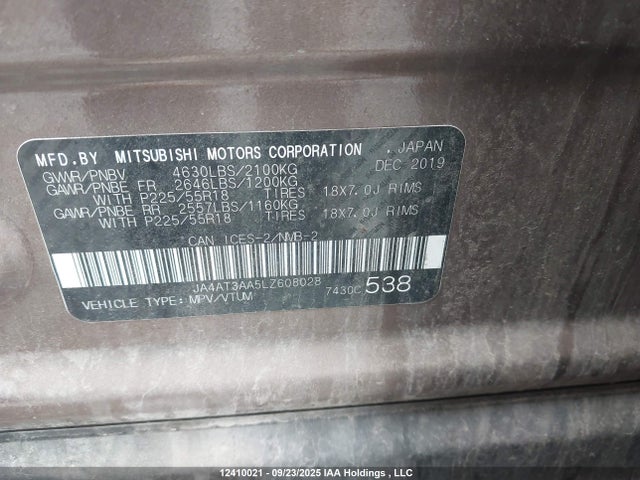JA4AT3AA5LZ608028 Mitsubishi tc/ic mivec
