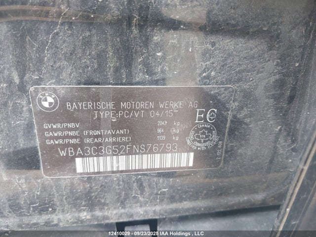 WBA3C3G52FNS76793 BMW 320i
