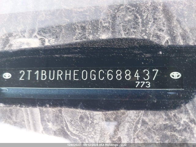 2T1BURHE0GC688437 Toyota 2zr-fe
