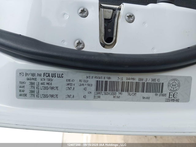 RAM 1500 2016 1C6RR7LT6GS416569 Image 9