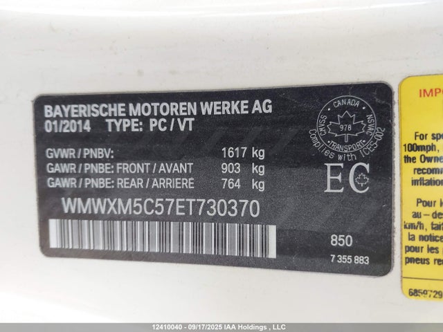 Mini 2014 2014 WMWXM5C57ET730370 Image 9