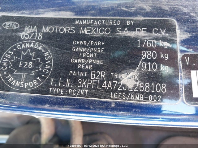 KIA mpi nu 2018 3KPFL4A72JE268108 Image 9