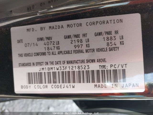 JM1BM1W33F1218523 Mazda py