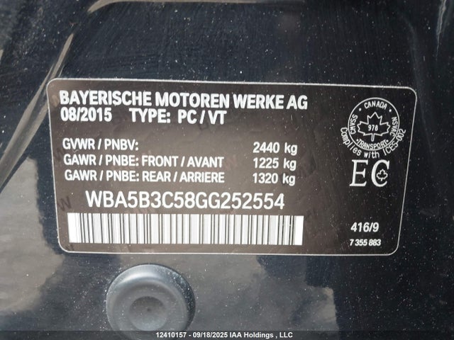 WBA5B3C58GG252554 BMW 535i