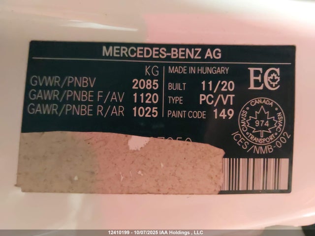 W1K5J4HB7MN187350 Mercedes-Benz m260