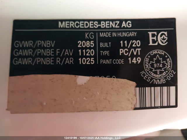 W1K5J4HB7MN187350 Mercedes-Benz m260