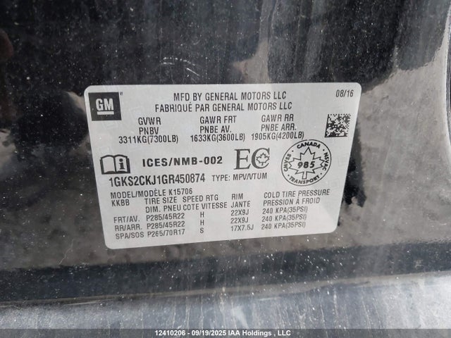 1GKS2CKJ1GR450874 GMC l86 - sidi, vvt, afm, e85 max, alum