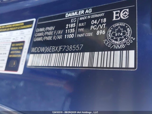 Mercedes-Benz m276 2018 WDDWJ6EBXJF738557 Image 9
