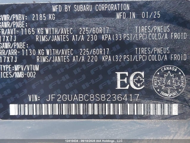 JF2GUABC8S8236417 Subaru na