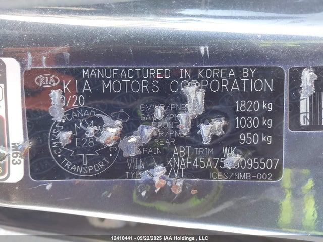 KNAF45A75M5095507 KIA Forte5 Gt/gt Limited