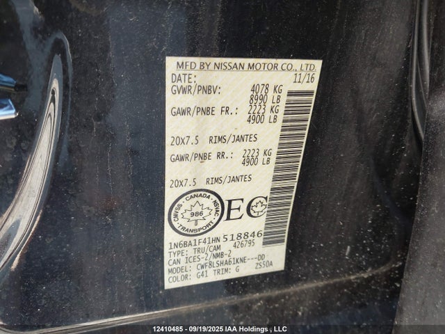 1N6BA1F41HN518846 Nissan Titan