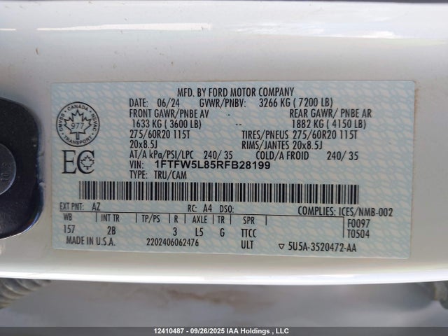 Ford gtdi 2024 1FTFW5L85RFB28199 Image 9