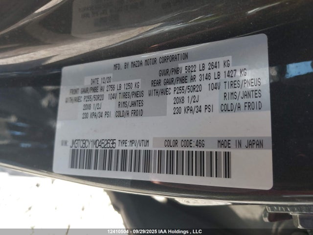 Mazda py turbo 2021 JM3TCBCY1M0452635 Image 9