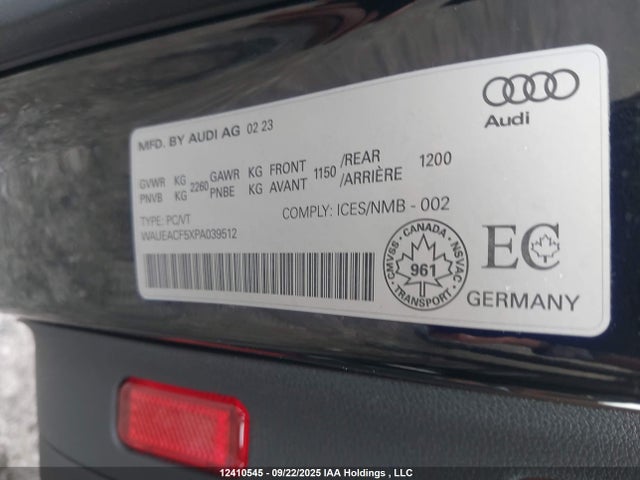 WAUEACF5XPA039512 Audi 45 tfsi