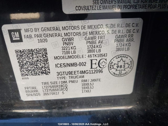 3GTU9EET4MG112096 GMC lm2