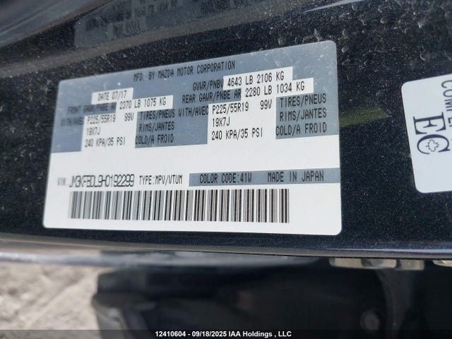 Mazda py 2017 JM3KFBDL9H0192299 Image 9