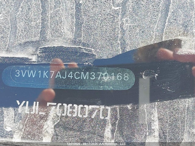 12410820 :رقم المزاد ، 3VW1K7AJ4CM370168 vin ، 2012 Volkswagen Jetta S مزاد بيع