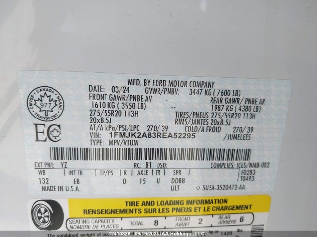 Ford gtdi-standard 2024 1FMJK2A83REA52295 Image 9