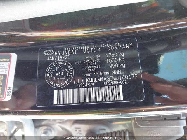 KMHLM4AG5MU140172 Hyundai Elantra Preferred Ivt