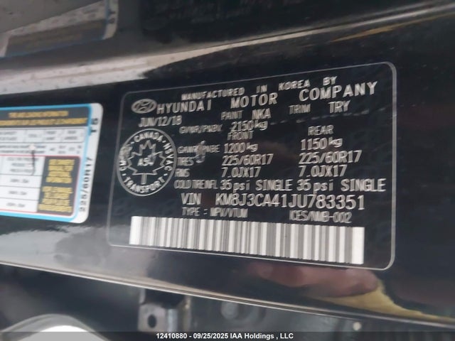 KM8J3CA41JU783351 Hyundai gdi nu