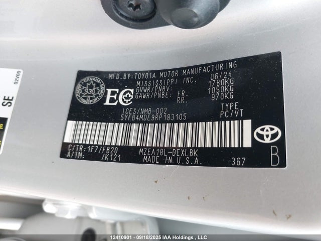 5YFB4MDE9RP183105 Toyota m20a-fks