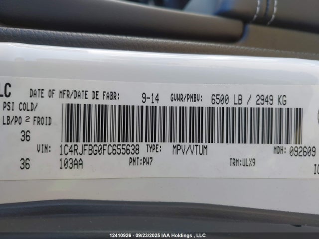 Jeep 2015 2015 1C4RJFBG0FC655638 Image 19