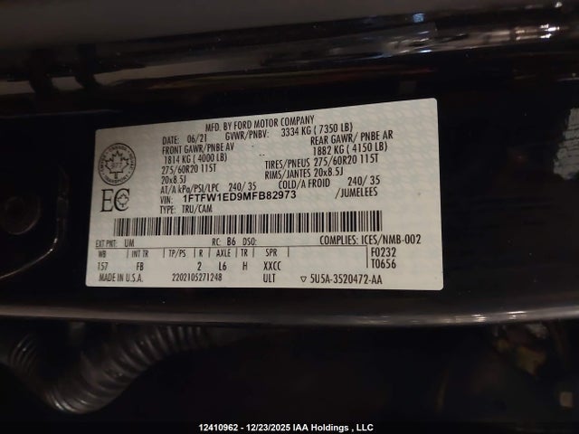 Ford hev 2021 1FTFW1ED9MFB82973 Image 18