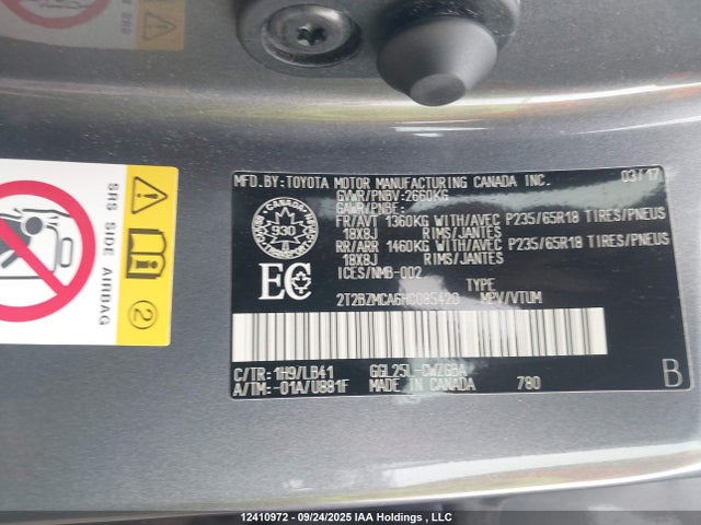 Lexus RX 2017 2T2BZMCA6HC085420 Image 9