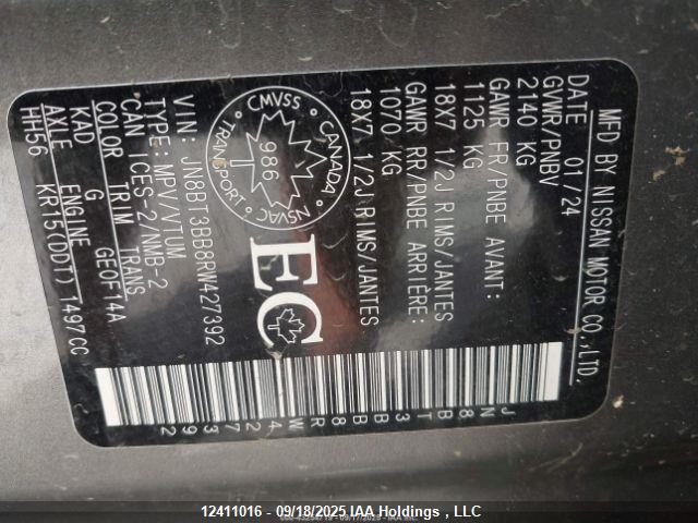 Nissan Rogue 2024 JN8BT3BB8RW427392 Image 10