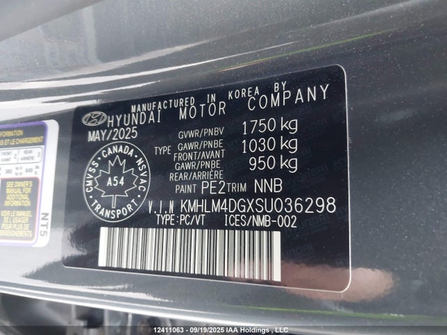 KMHLM4DGXSU036298 Hyundai mpi nu pe